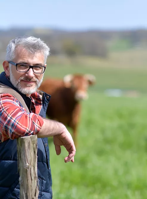 Man in field